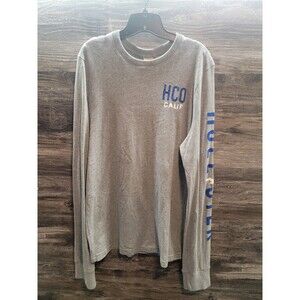 Hollister California Shirt Mens Large Heather Gray HCO Calf Logo Round Neck